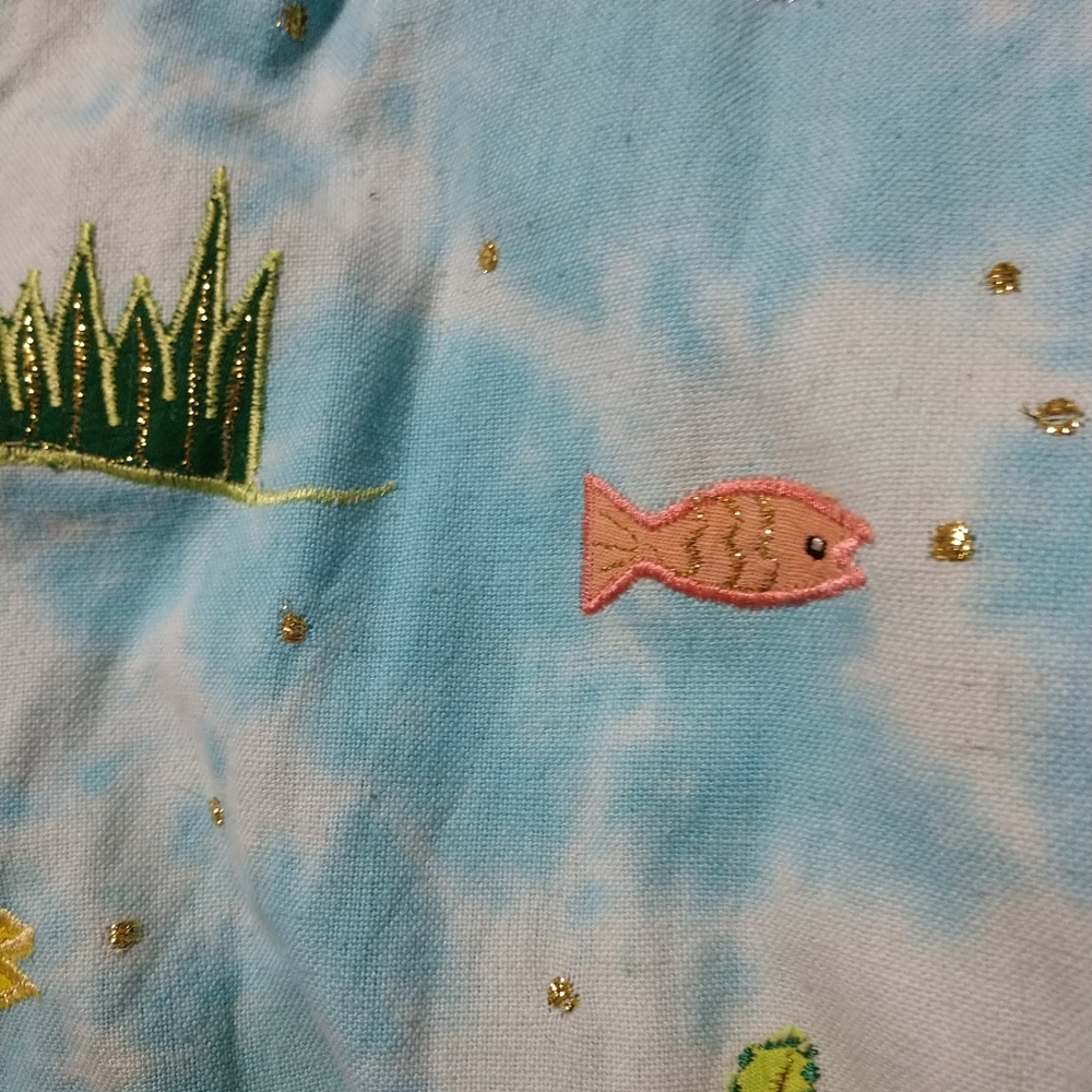 Jacket Tropical Fish Ocean Life Embroidered Fully Lined Small New - Picture 10 of 13